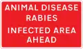Area infected by animal disease