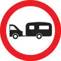 Towed caravans prohibited