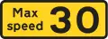 Temporary Advisory speed limit in miles per hour