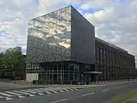 Modern building with large windows