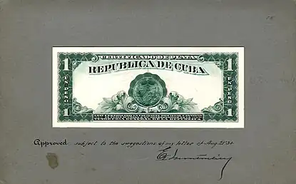 US-BEP-República de Cuba (progress proof) one silver peso, 1930s (CUB-69-reverse).jpg