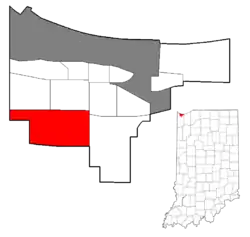 Location within the city of Gary