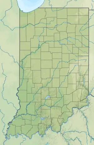 Location of Monroe Lake in Indiana, USA.