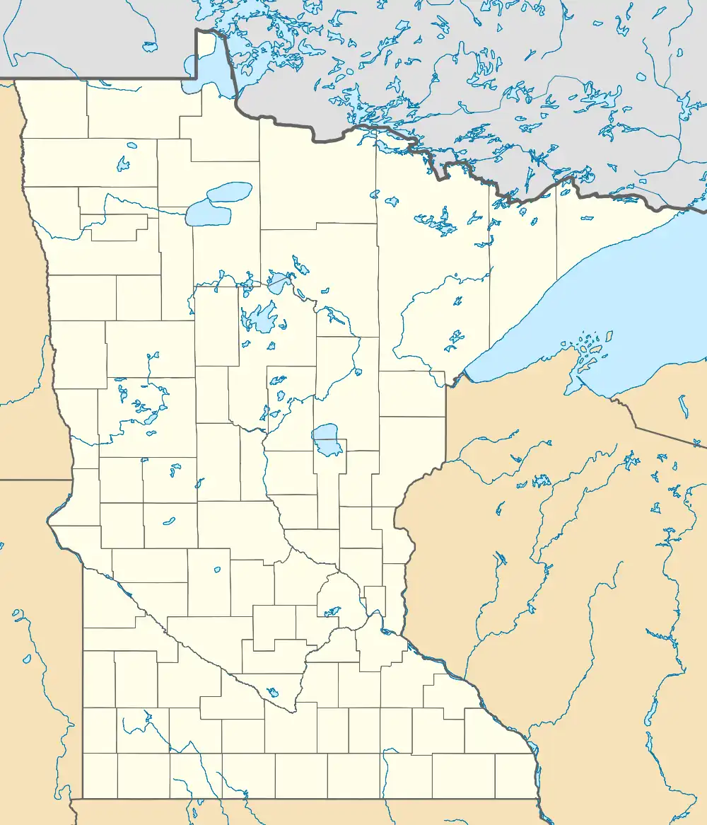 map of Minnesota with markers for the location of each council camp