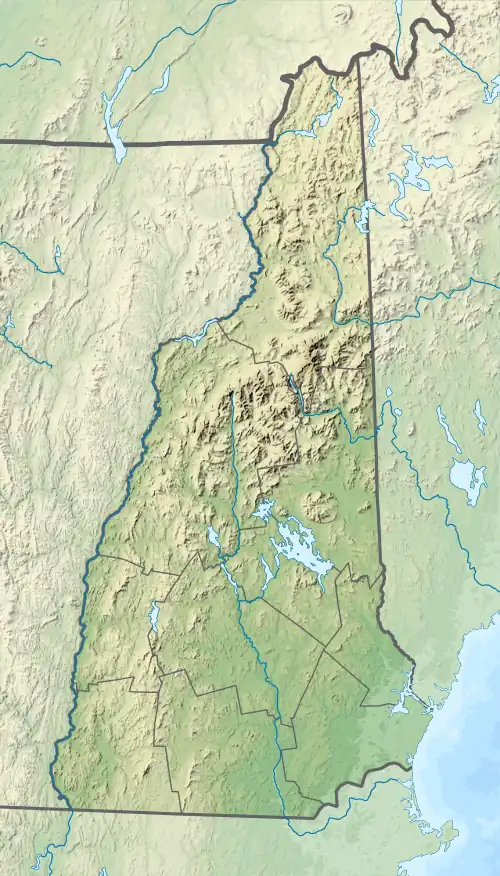 Location of Mascoma Lake in New Hampshire, USA.