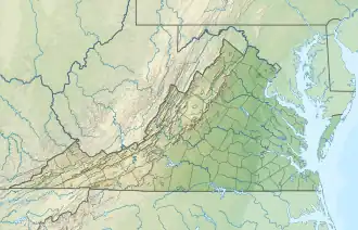 Map showing the location of Brush Mountain Wilderness