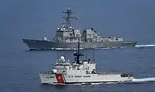 Pinckney and USCGC Northland train in the Pacific, April 2020