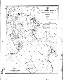A nautical chart of the island from 1884