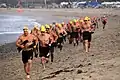 Athletes running at the start of event 1