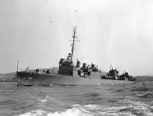 USS Bulmer (DD-222) underway in August 1943