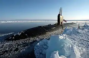 USS Hampton (SSN-767) seen at the North Pole in April 2004