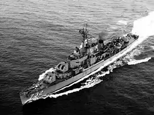 USS Hyman (DD-732) underway in the early 1950s