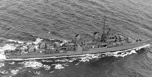 USS Melvin (DD-680) underway, ca. 1943