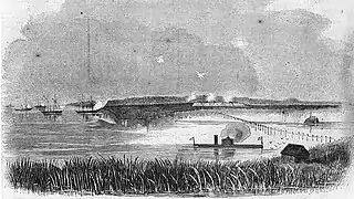 USS Montauk attacks Fort McAllister, Anderson being in command of the later.