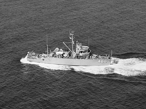 USS Prime (MSO-466) underway in 1954