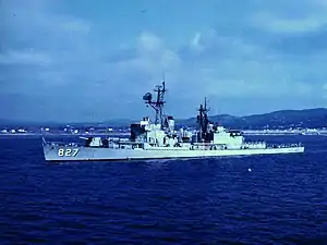 USS Robert A. Owens (DD-827) off Toulon in 1967