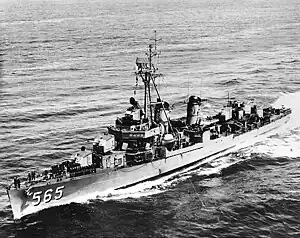 USS Smalley (DD-565), underway, c. the mid-1950s