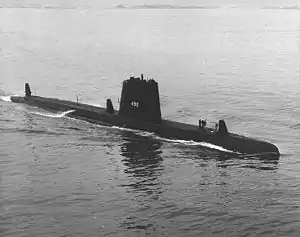 USS Volador (SS-490) underway c1965