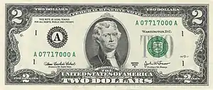 Jefferson has been featured on the two-dollar bill from 1928 to 1966 and from 1976 to the present.