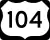 U.S. Route 104 marker