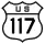 U.S. Route 117 marker