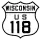 U.S. Highway 118 marker