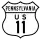 U.S. Route 11 Alternate marker