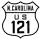 U.S. Highway 121 marker