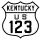 U.S. Route 123 marker