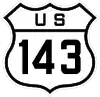 U.S. Route 143 marker