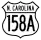 U.S. Highway 158A marker