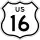 Business U.S. Highway 16 marker