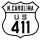 U.S. Highway 411 marker