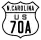 U.S. Highway 70A marker