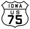 Iowa US 75 shield