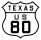 Alternate U.S. Highway 80 marker