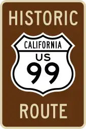Historic US 99 in California