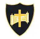 Original US Army Chaplain School seal, with cross and open Torah scroll, 1952