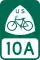 U.S. Bicycle Route 10A marker