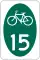 State Bicycle Route 15 marker