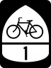 Bicycle route marker