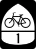 U.S. Bicycle Route 1 marker