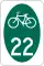 New York State Bicycle Route 22 marker