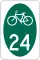 New York State Bicycle Route 24 marker