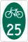 New York State Bicycle Route 25 marker