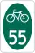 State Bicycle Route 55 marker