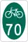 State Bicycle Route 70 marker