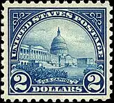 The Capitol on a 1922 US postage stamp