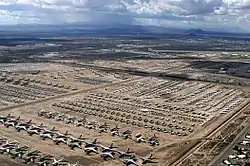 The 309th Aerospace Maintenance and Regeneration Group's "aircraft boneyard" located on the Davis–Monthan AFB