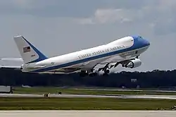 Boeing VC-25A, widely known as Air Force One when the President is on board, of the 89th Airlift Wing based at JB Andrews.